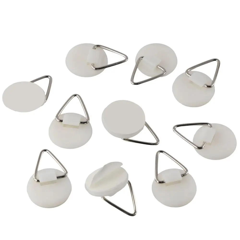 10 Pcs Sticky Invisible Adhesive Vertical Picture Hangers Plate Holders Plate Hanger Photo Frame Hangers
