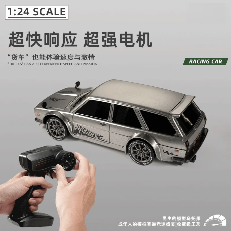 1:24 Scale 4WD Remote Control Retro Wagon Drift Car Off Road Racing Car With Proportional Throttle Toy For Kids And Adults