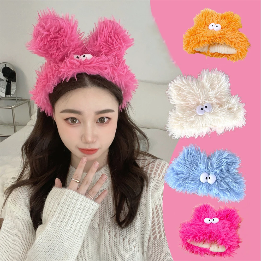 Wash Face Fun Hair Band Cartoon Funny Dopamine Face Wash Hairpin Cute and Fun DIY Doll Braids Makeup Headband Accessories Gift