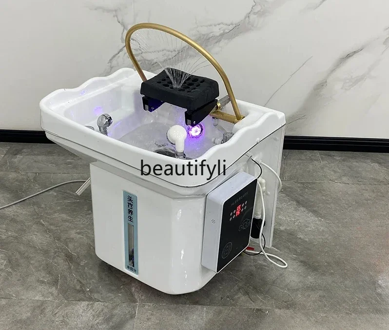 

Beauty Salon Special Water Storage Movable Shampoo Basin Water Circulation Fumigation Head Treatment Basin Hair Care Shop