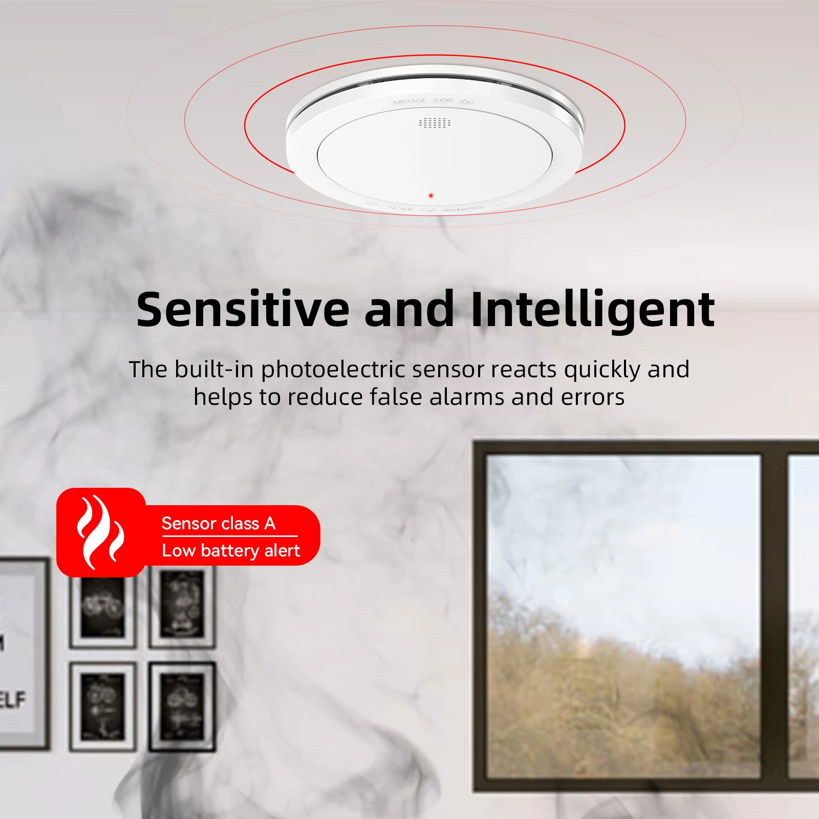 CPVAN Rilevatore di fumo interconnesso, allarme di calore e rilevatore di allarme di monossido di carbonio Batteria da 10 anni Allarme antincendio wireless certificato V