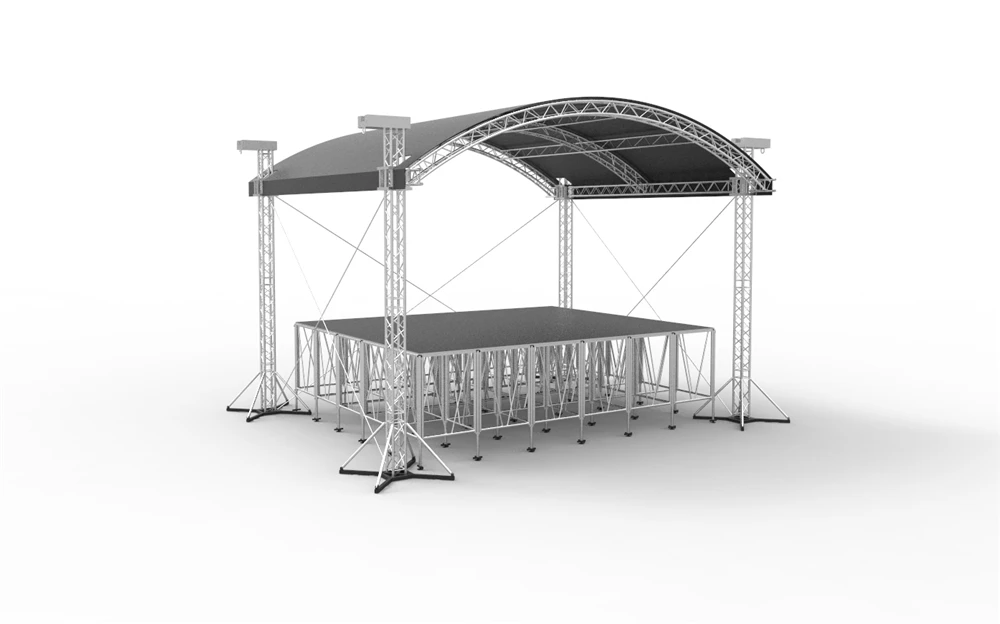 【Direct Factory Sale】Smart Curved Stage Roof Truss For Event