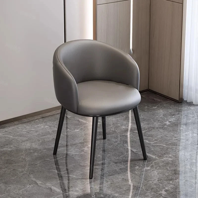 Modern Kitchen Dining Chairs Metal Ergonomic European Luxury Elastic Dining Chairs Nordic Trendy Chaise Design Home Furniture