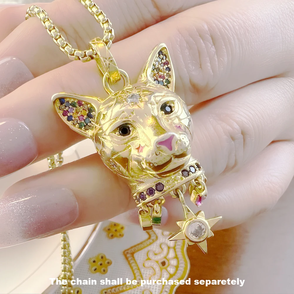 Magic Cosmic Cat Pendant Brand New Fine Jewelry Bijoux Accessories 925 Sterling Silver Gift For Woman