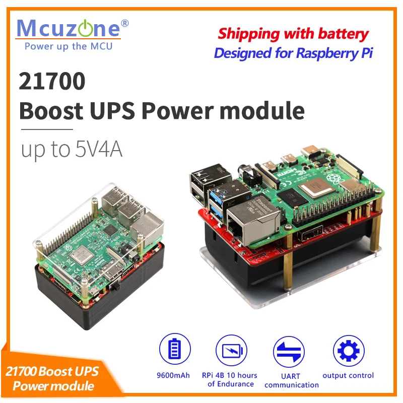 

21700 charge and boost PowerBank, 5V2A 5V4A dual controlled output UART communication, Raspberry Pi 4B 5V3A, NVIDIA Jetson UPS