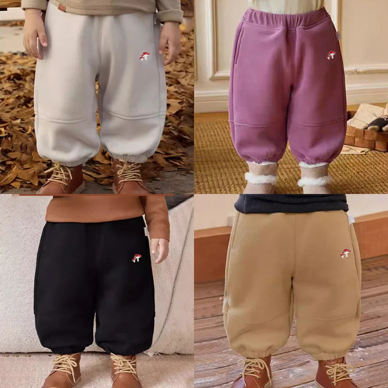 

Baby autumn clothing 2025 New Style Stylish 1-3 Year old Baby Tapered Long Pants Embroidered Sweatpants For newborn baby