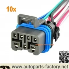 Longyue 10pcs 4L60E 4L80E Neutral Safety Switch Connector Pigtail W/ 7 Wire MLPS Range 12