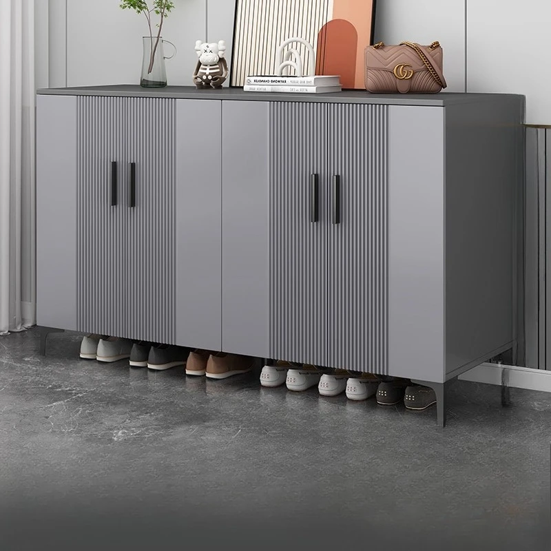 

Solid wood shoe cabinet, household doorstep storage cabinet, wall facing entrance cabinet, indoor multi-layer shoe rack