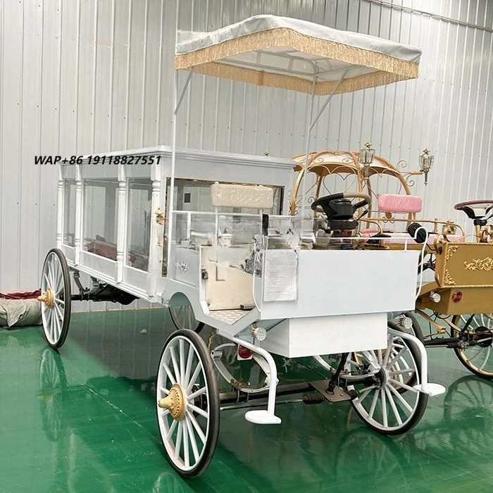Customized Hearse for Sale Funeral Coffin Horse Carriage for Sale Classic Antique Electric Horse Hearse With Good Price