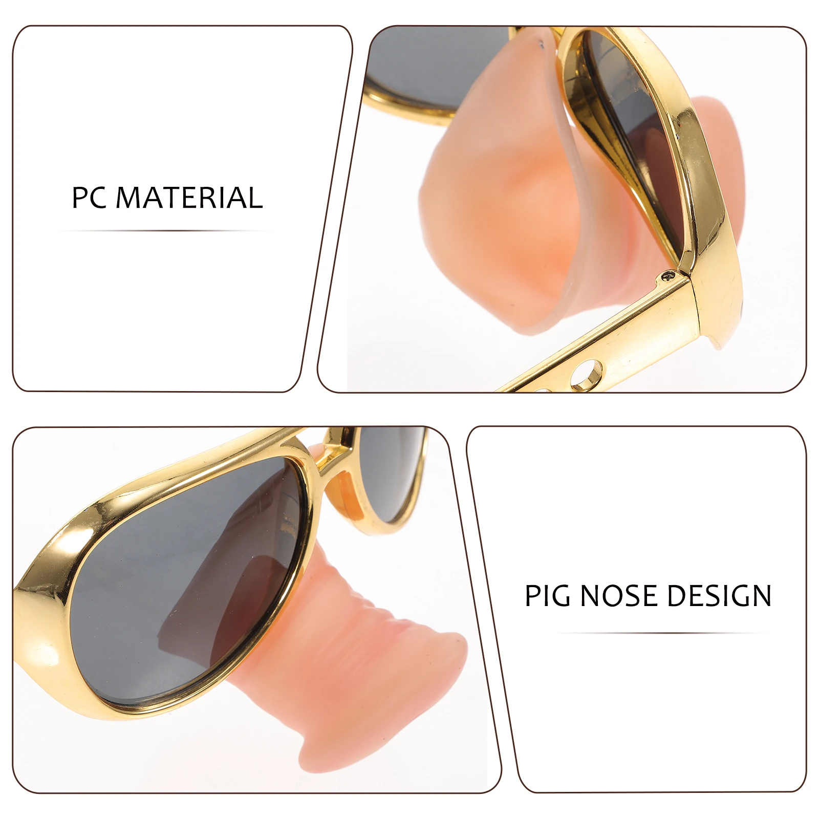 

Pig Nose Glasses Funny Sunglasses Novelty Costume Accessory Non Fading Halloween Party Eyewear Prop Christmas Easter New