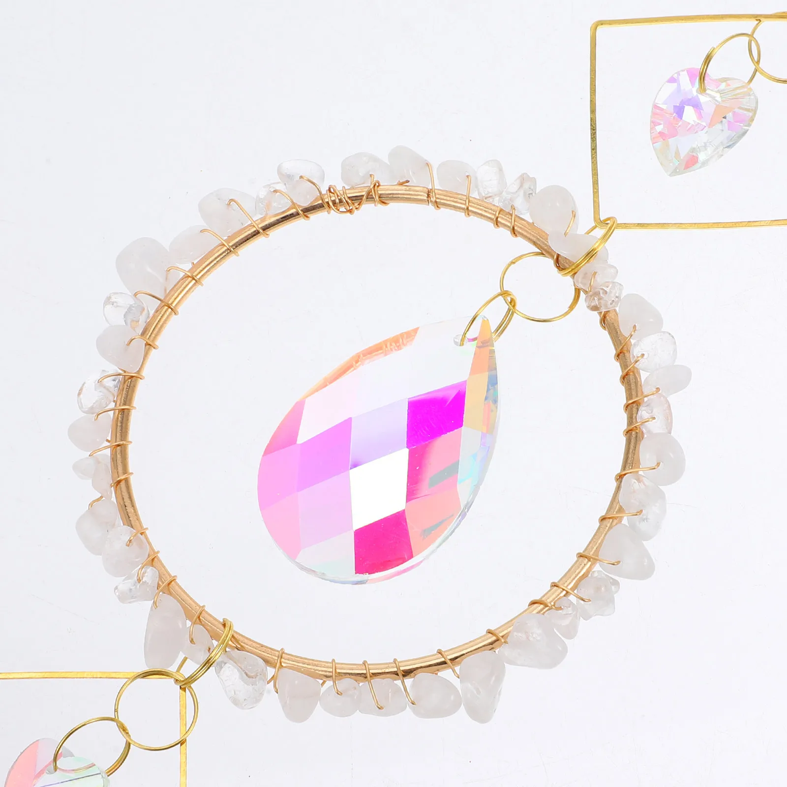 

Crystal Pendant Home Window Decoration Chime Hanging Sun Catchers Colorful Prism Baby