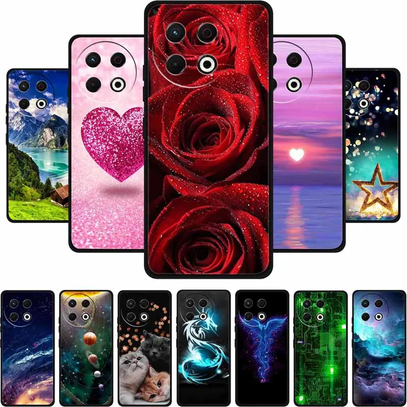 

Phone Case For Tecno Spark 30 Pro Back Cover Case Shockproof Black Silicone Soft Coque For Tecno Spark 30 Pro 4G Case 30Pro Bag