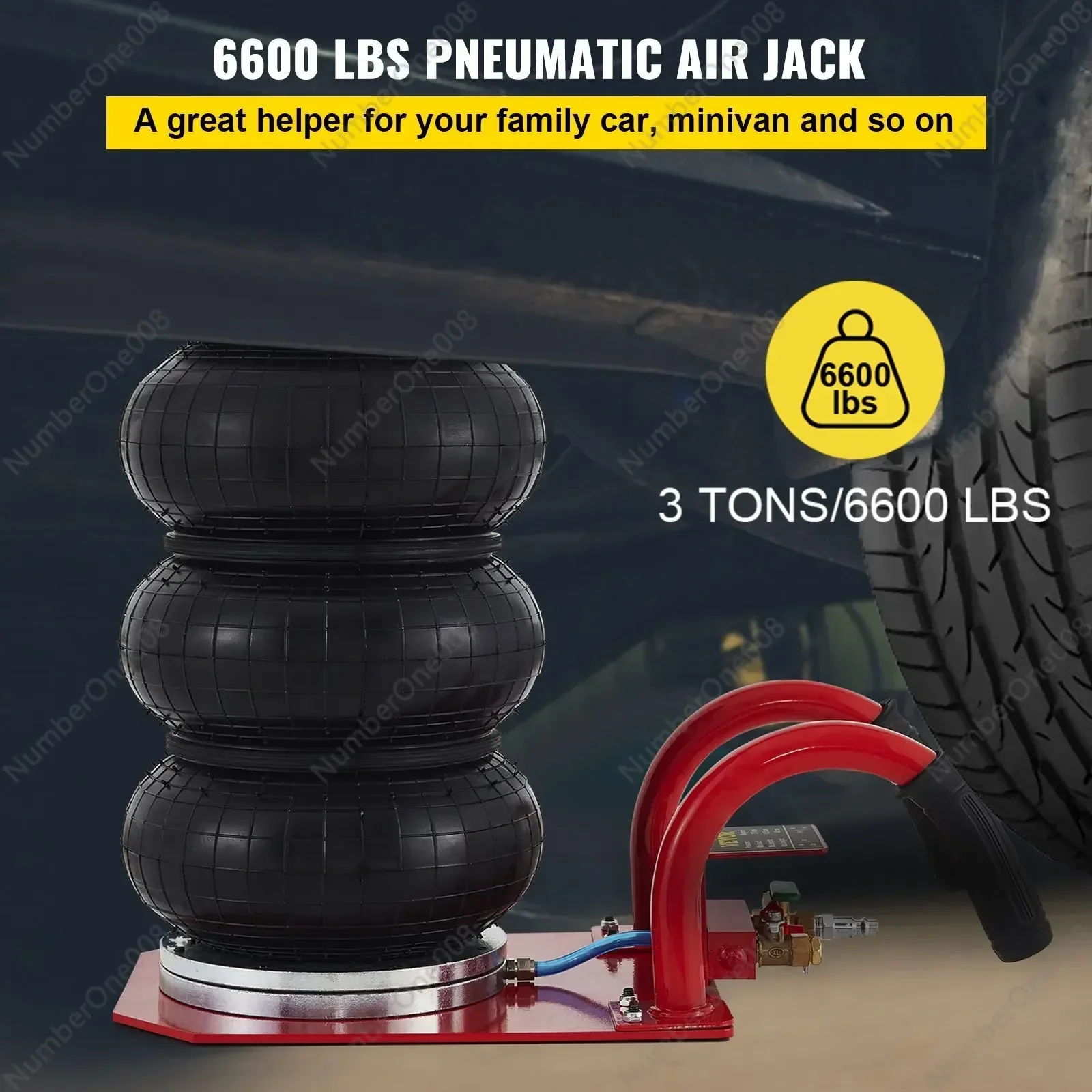 Pneumatic Car Jack 6600lbs Heavy Duty Air Jack Lifting Height Up To 16''