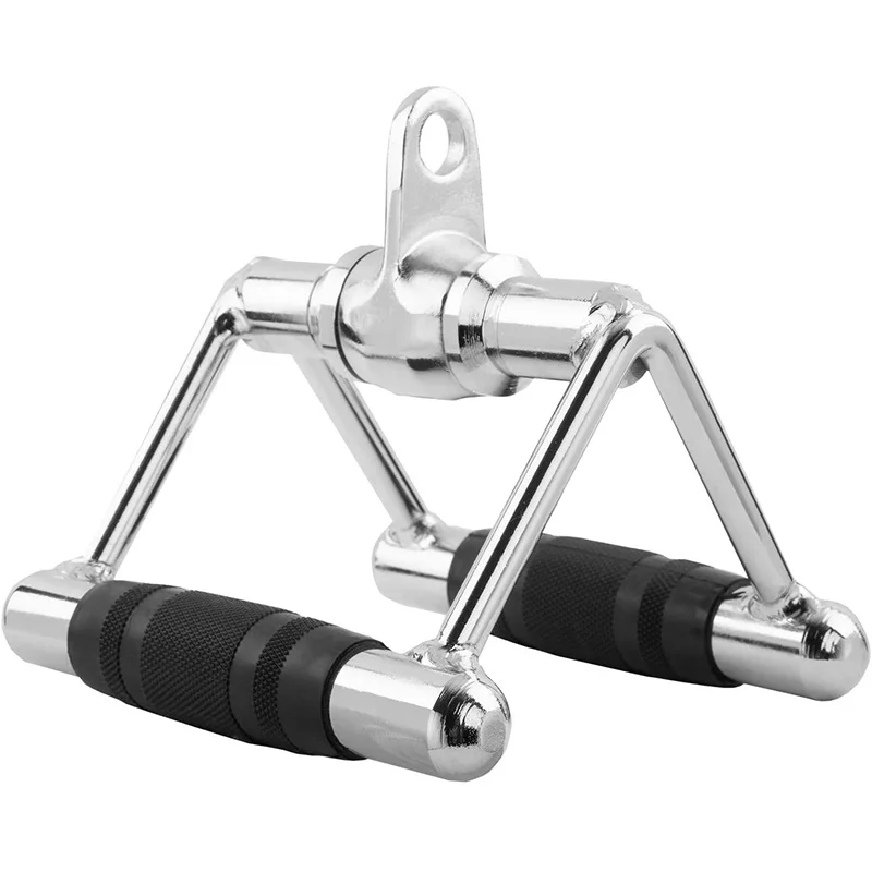 V-Shaped Press Down Bar Cable Attachment Gym Lat PullDown Tricep Rope Fitness Equipment Accessories Rotary Handle