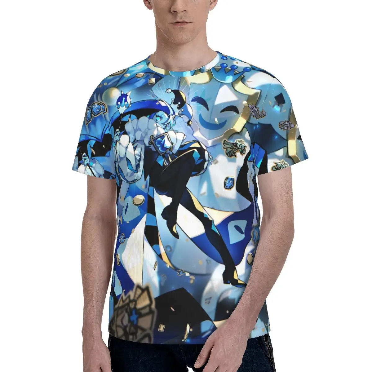 

Shadow Milk Cookie Run Kingdom Мужчины Женщины Футболки Мультфильм Аниме Забавная футболка Футболка с коротким рукавом Полиэстер Одежда с принтом