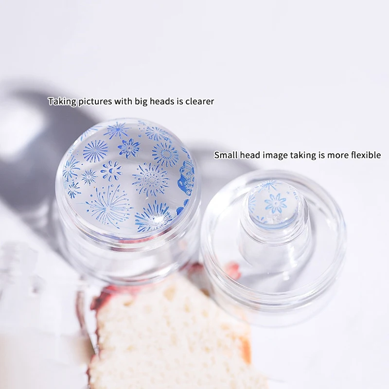 Raschietto per timbri per unghie in silicone gelatina con set di tappi Modelli per unghie Timbro per timbratura Stampa smalto Strumento per timbri per nail art per manicure