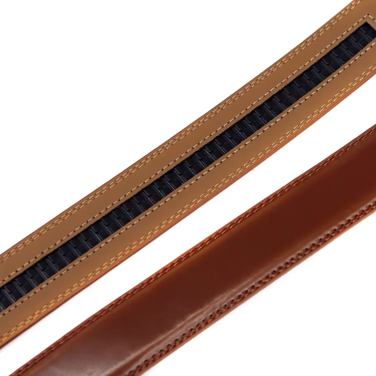 Ceinture pour hommes automatique en cuir véritable ceinture hommes en cuir cliquet réglable véritable cliquet en cuir robe concepteur