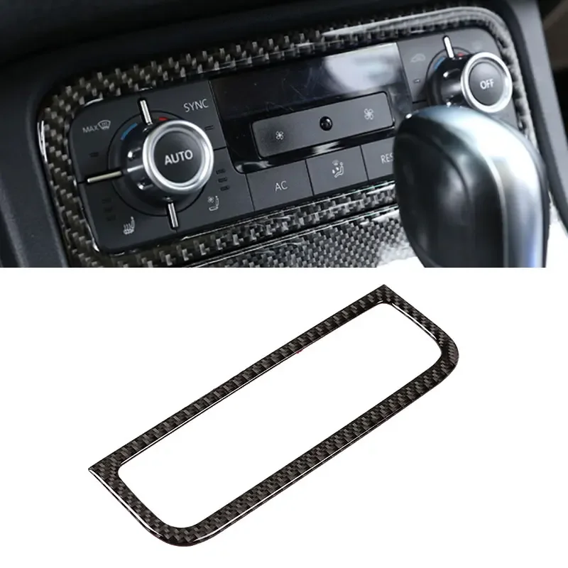 

For VW Touareg 2011 2012 2013 2014 2015 2016 2017 2018 Carbon Fiber Center Console Air Conditioning Switch Frame Cover Trim