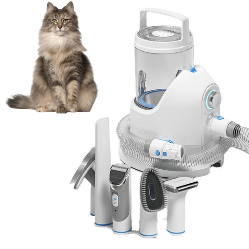 

Best Sales Pet Grooming Vacuum Kit Dog Cat Hair Clipper 2L Large Cup Vacuum Dog Grooming Kit Include 4 Hair Clipper