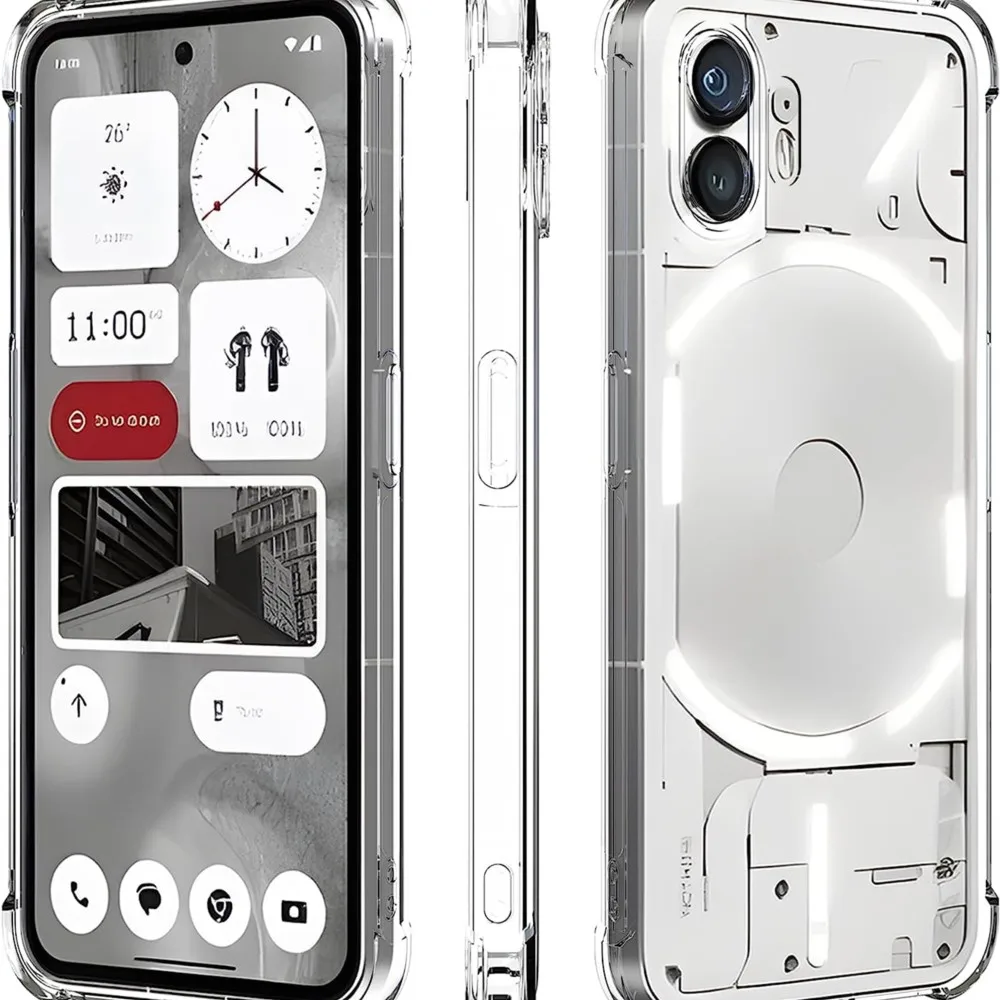 وسادة هوائية حافظة شفافة لهاتف لا شيء 3A lite 3 1 2 Pro One Two غطاء هاتف من السيليكون الناعم المقاوم للصدمات لا شيء Phone1 Phone2