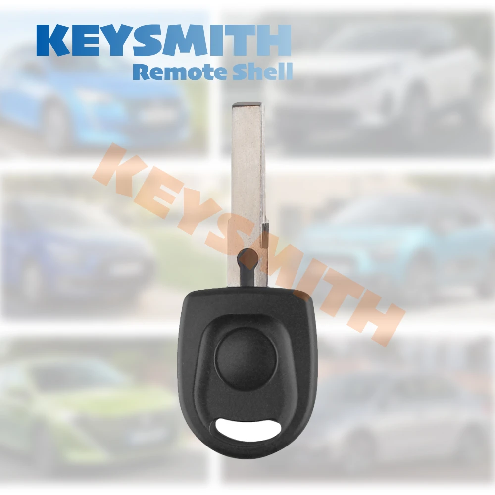 KEYSMITH Car Key Transponder Shell Case with Uncut HU66 Blade For VW Skoda SEAT