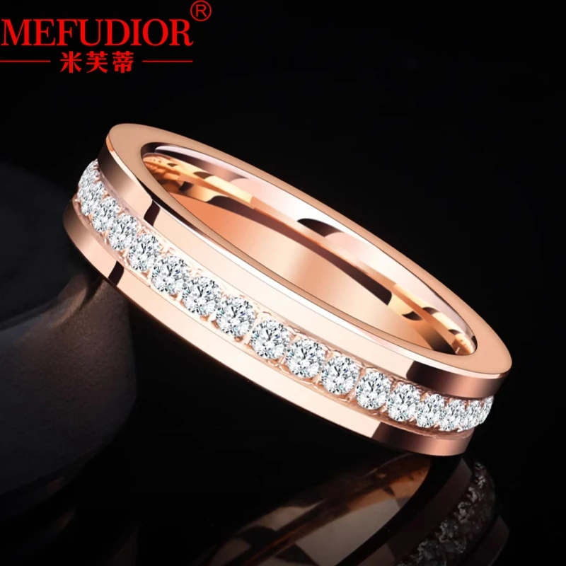 

Tungsten Luxury Rings For Men 5MM Wide White\Rose Gold Colour Hip Hop Wedding Band High Quality for Couples Party Jewelry Gift