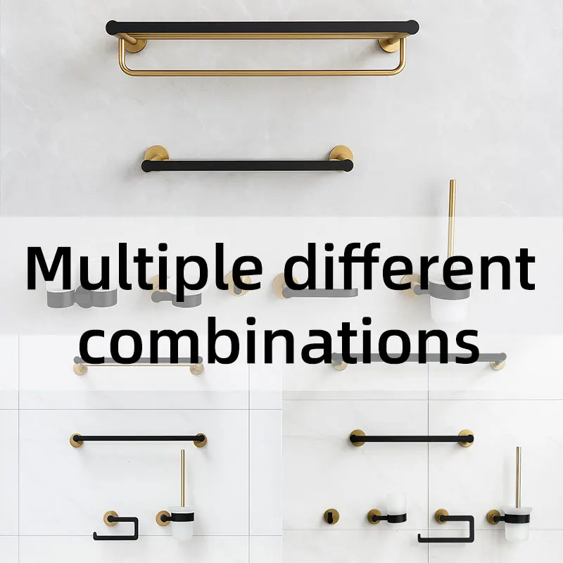 Stainless Steel Bathroom Hardware Wholesale Antique Gold Bathroom Accessories Supplier 11-piece Bathroom Accessories