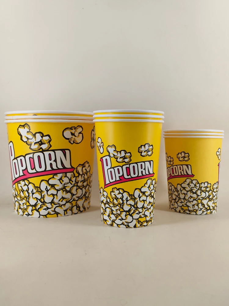 

Thiened Double PE Corn Buet Одноразовый бумажный стаканчик Детский сад Кинотеатр Чашка специального назначения Детская посуда 990 мл