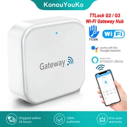 TTLOCK APP G2/G3 WiFi Gateway Hub for Smart Door Lock Unlock Bluetooth to Wi-Fi Converter Voice Control Works with Alexa Home
