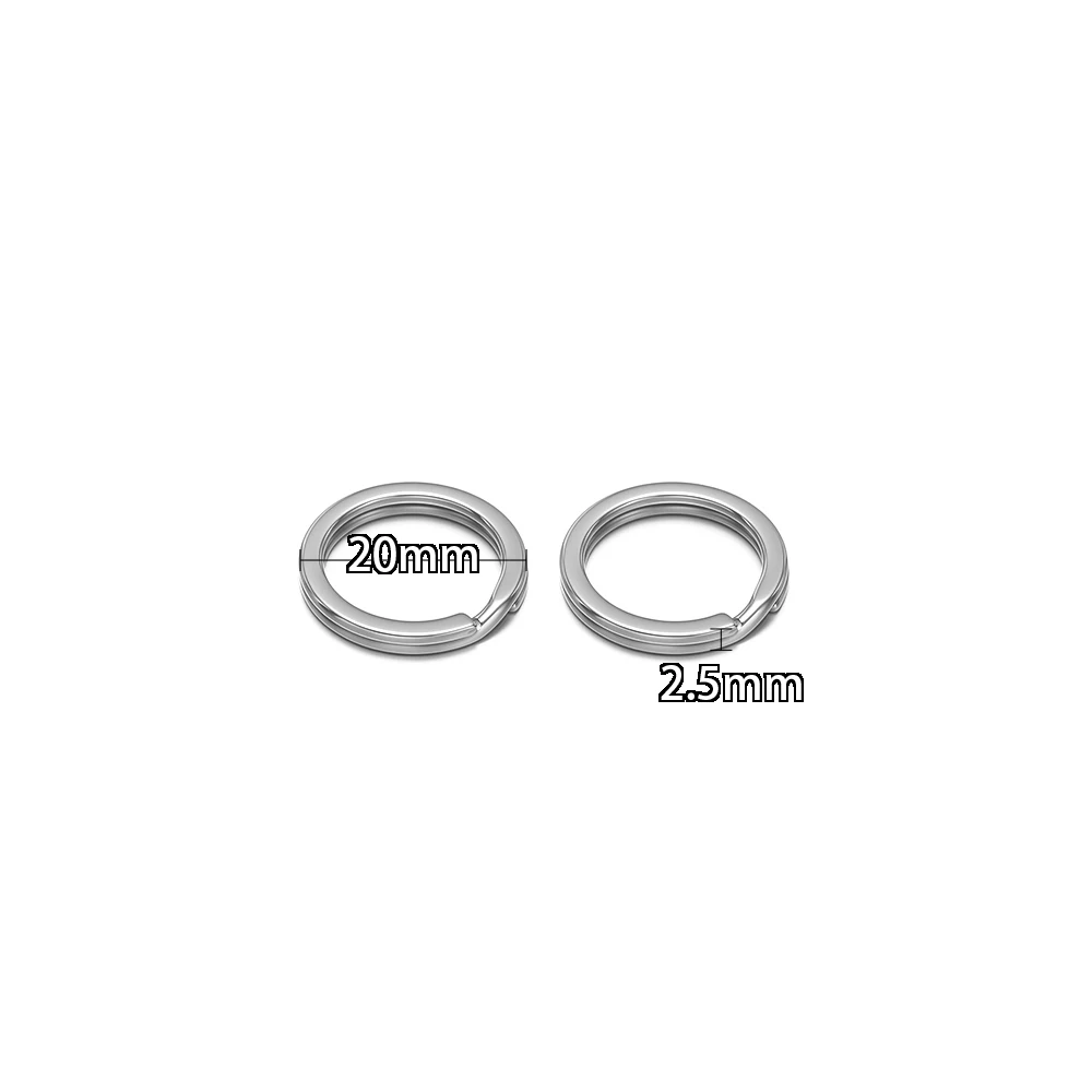 10pcs/lot 304 Stainless Steel Split Rings for Keychains