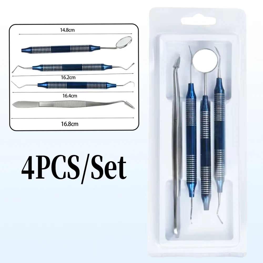 

Dental Explorer Probe Kit with Tartar Scraper Scaler Calculus Plaque Remover for Professional Teeth Cleaning Tool Set