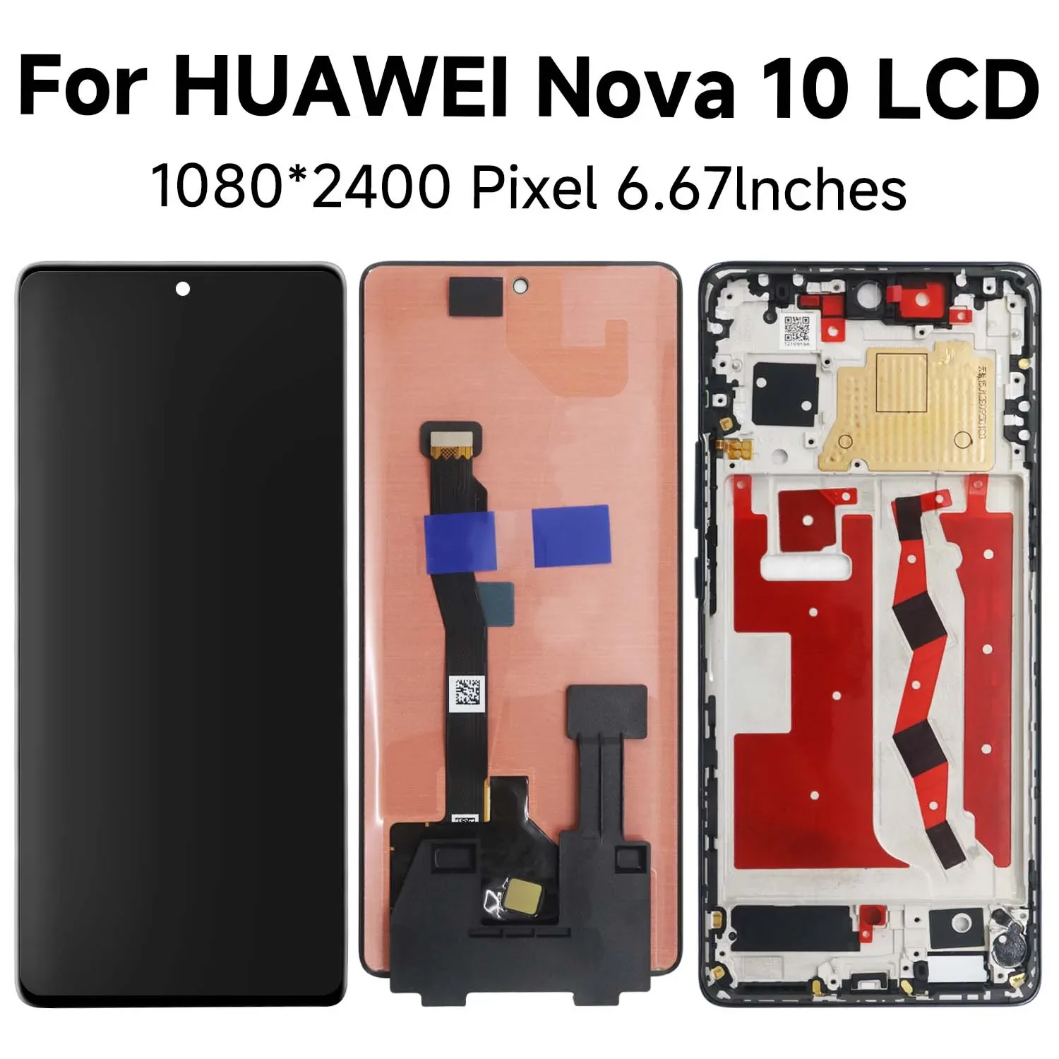 6.67\'\' Ori For Huawei nova 10 SE LCD 10SE Display Screen+Touch Panel Digitizer Frame For Nova 10 Nova10 NCO-AL00 Display