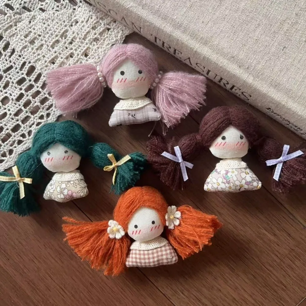 Cute Handmade Braid Girl Fabric Cotton Filled Versatile Fabric Girl Premium Quality Mini Cartoon DIY Craft for