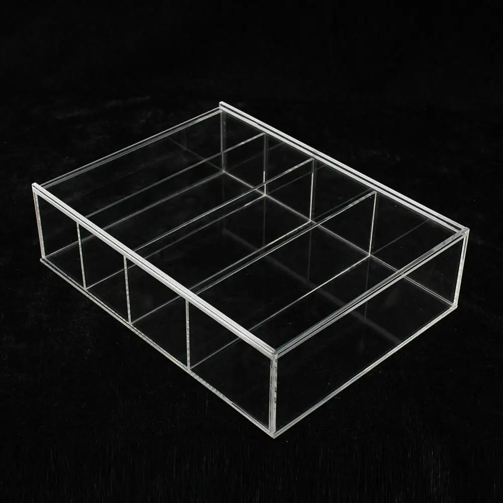 Four Layers Acrylic Display Case Countertop Box Organizer Dustproof Action Figures Toy Perfume Bottle Storage Rack Showing Shelf