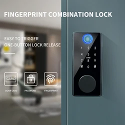 PHIPULO Tuya Smart Home Bluetooth Fingerprint Locks Smart Door Lock Digital Password APP Remote Unlock Electronic Lock