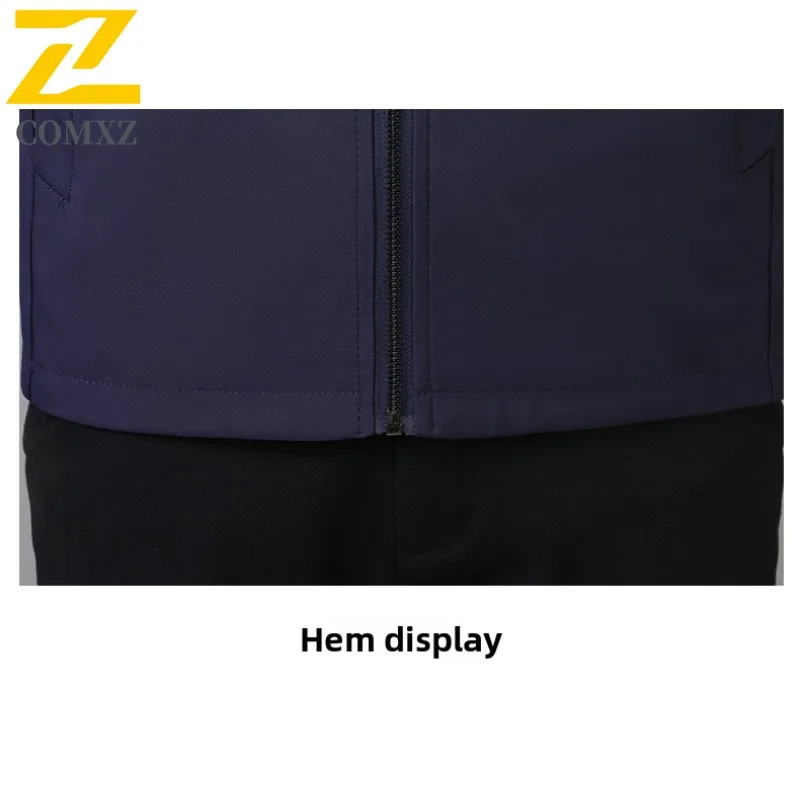 سترة رجالي COMXZ Premium 2025 مريحة للمشي لمسافات طويلة والسفر سترة مقاومة للبرد كلاسيكية بلون سادة مقاومة للرياح ملابس شتوية