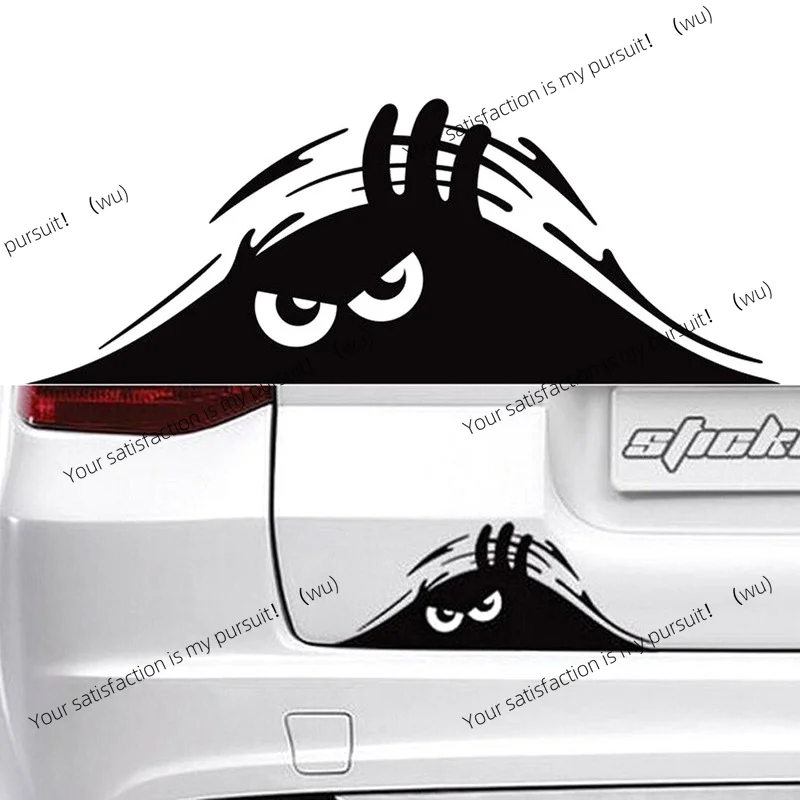 ZOCI-Funny Peeking  Car Sticker Window Body Trunk Cartoon Decal Sticker Black Red White Yellow Exterior Parts Car Accessories