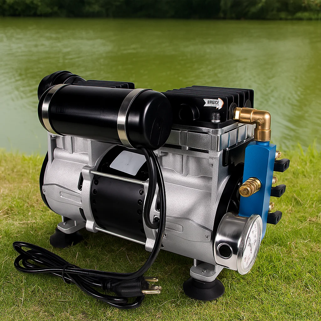 

600W Pond Aerator Pump AC with 6 Diffusers Provides Efficient Supply and Strong air Flow for 3 Acres Fish Farming Pond