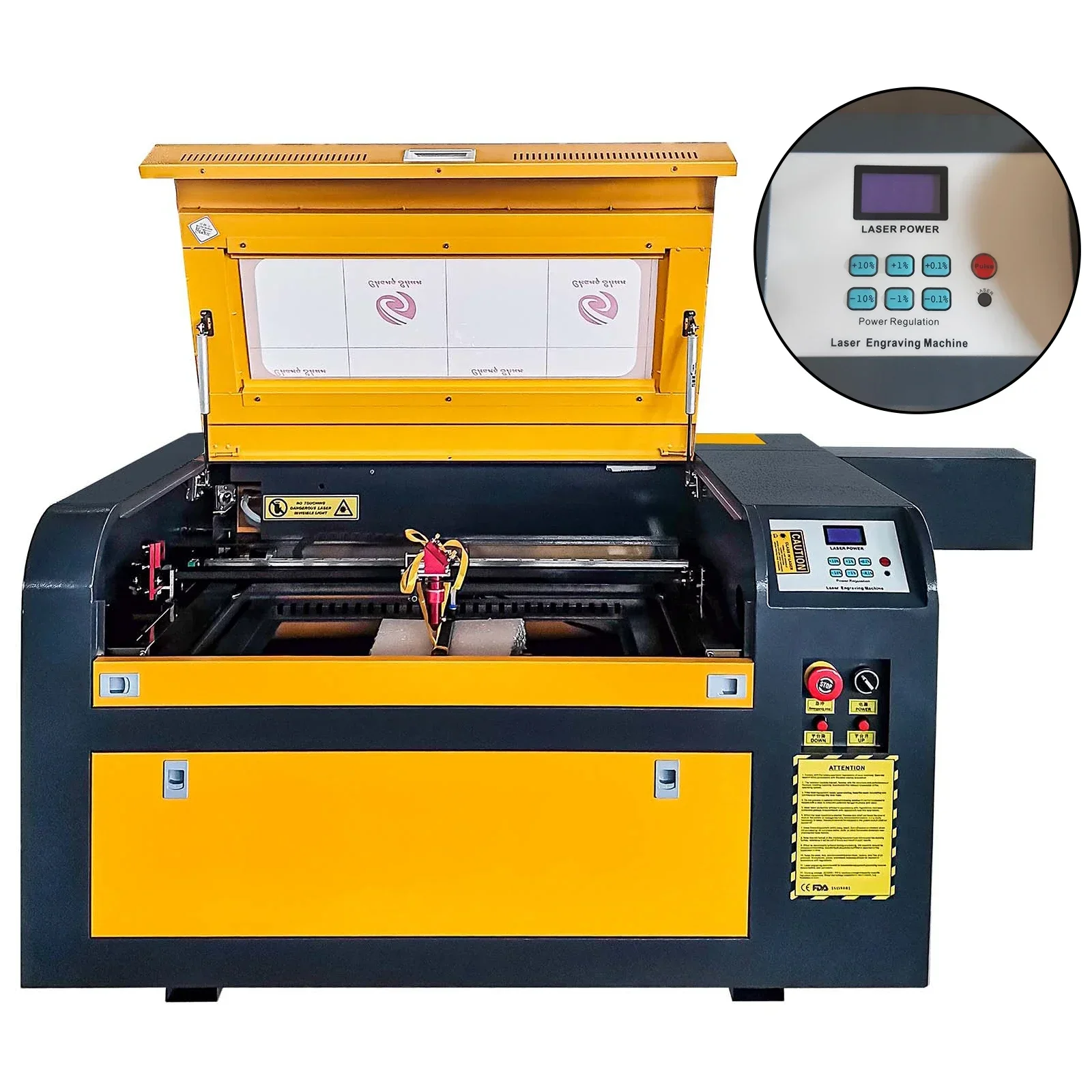 

VEVOR 50/60W CO2 Laser Engraving Machine Laser Engraver 40*60cm RUIDA/M2 For Wood Leather Acrylic Water Cooling Machine Tools