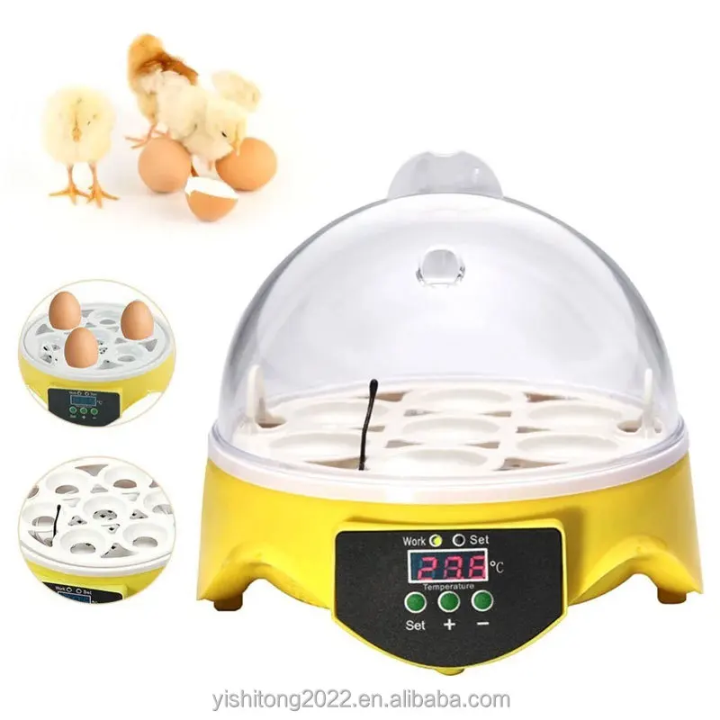 mini Small cute quail chicken egg incubator 7 eggs automatic hatcher