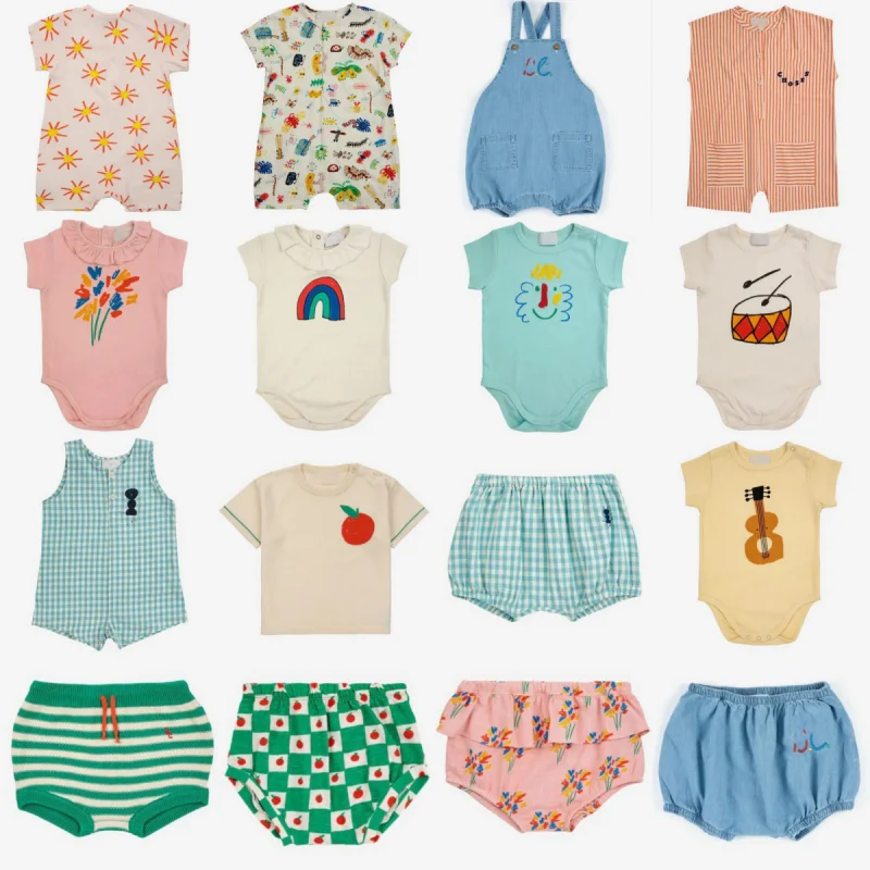 

Goods in Stock! BCBC Newborn Long Sleeved Triangular Khai Cartoon Knitted Short Sleeved Bag Pants Jumpsuit