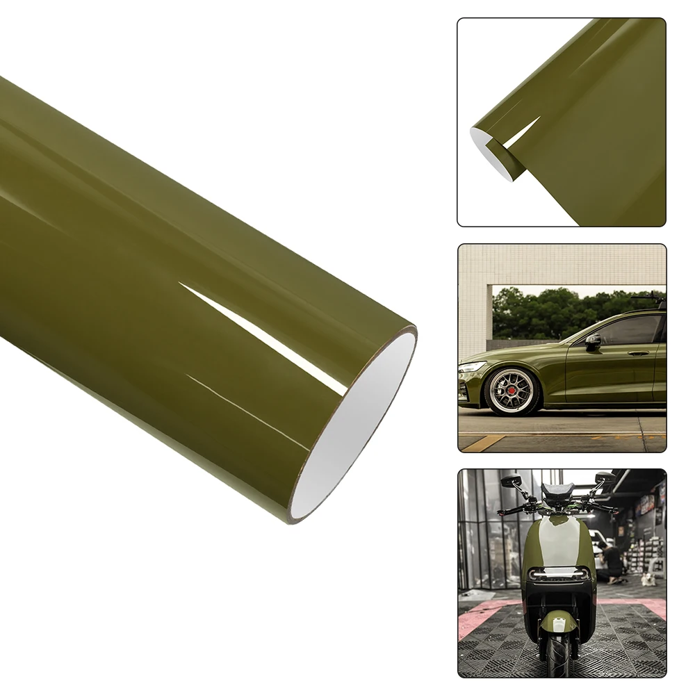 

Car Wrapping Vinyl Film Crysral Combat Green Vehicles UV Resistance Durable Auto Motorcycle Body Color Modified Accessoires