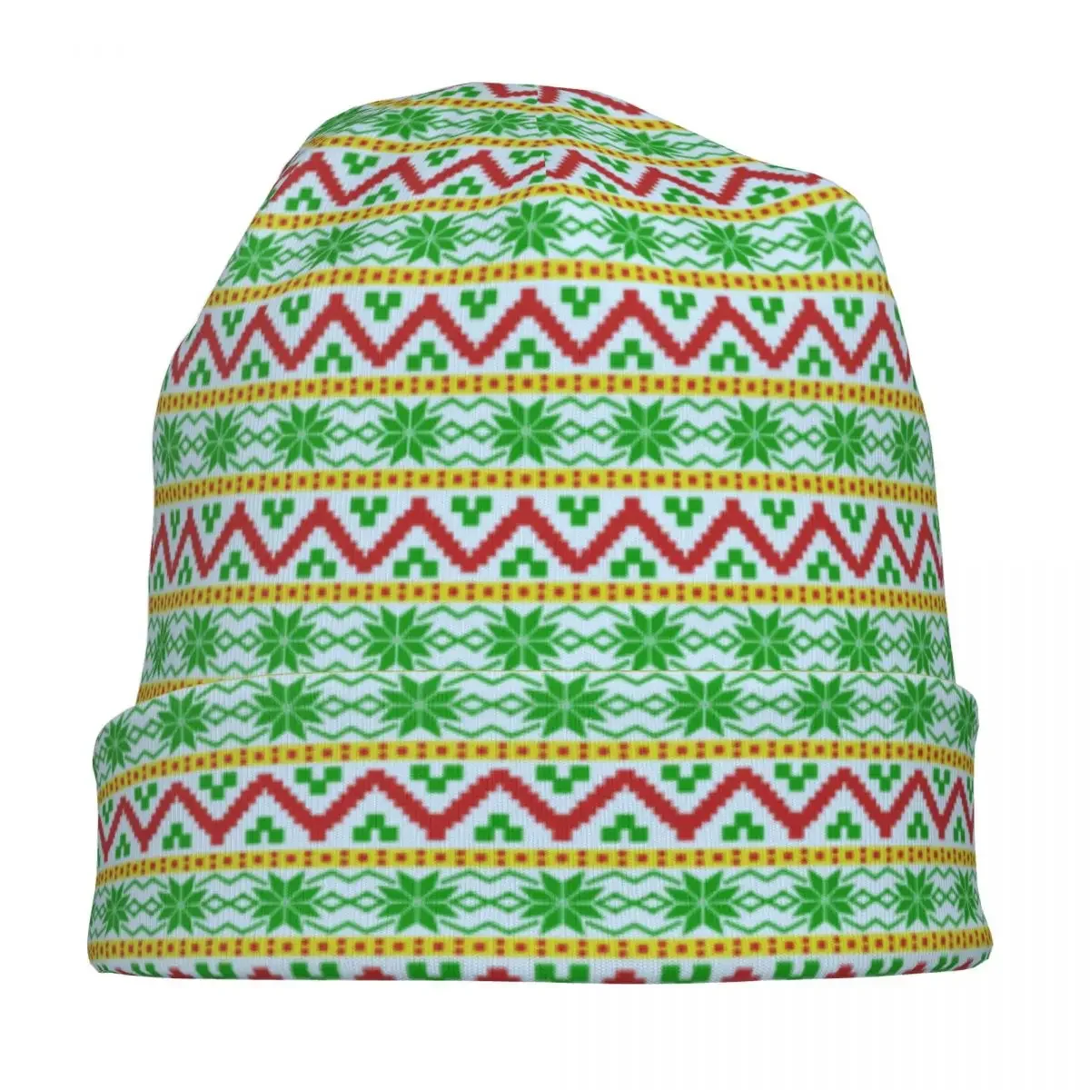 Funny Christmas Santa Claus Swole Weightlifter Bonnet Hats Hip Hop Street Skullies Beanies Hat Unisex Knitted Hat Dual-use Caps image 2