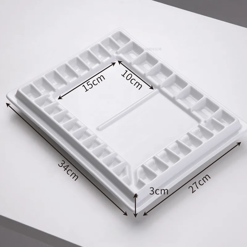 Imagem -04 - Paleta de Cerâmica de Aquarela Portátil Pintura de Arte Profissional Pintura Chinesa Guache Ferramenta de Pintura Acrílica 33 Buracos