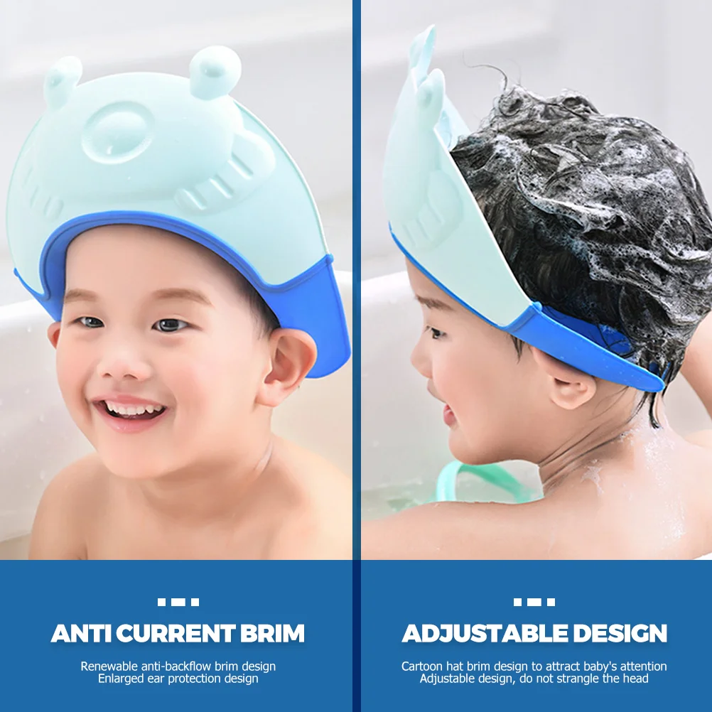 Soft Rubber Shampoo Cap Baby Shower Caps Kids Toddler Bath Hat Hair Washing Guard for Toddlers