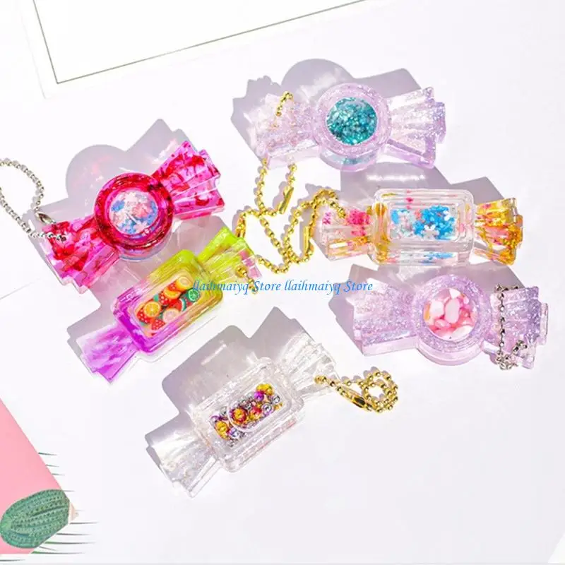 573B Silicone Candy Pendant Mold Creates Perfect Sand Flows Effect Epoxy Casting Mold for Pendant Keychain Crafting