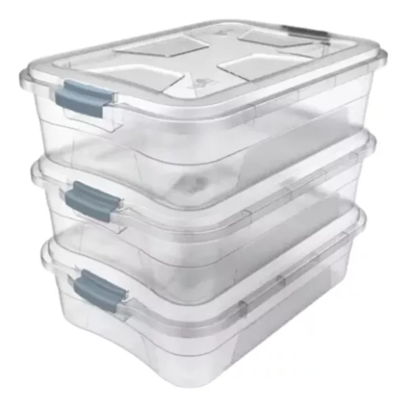 

With 3 Transparent Multipurpose Organizer Box 17l Boxes, Boxes and Baskets Decorative Boxes