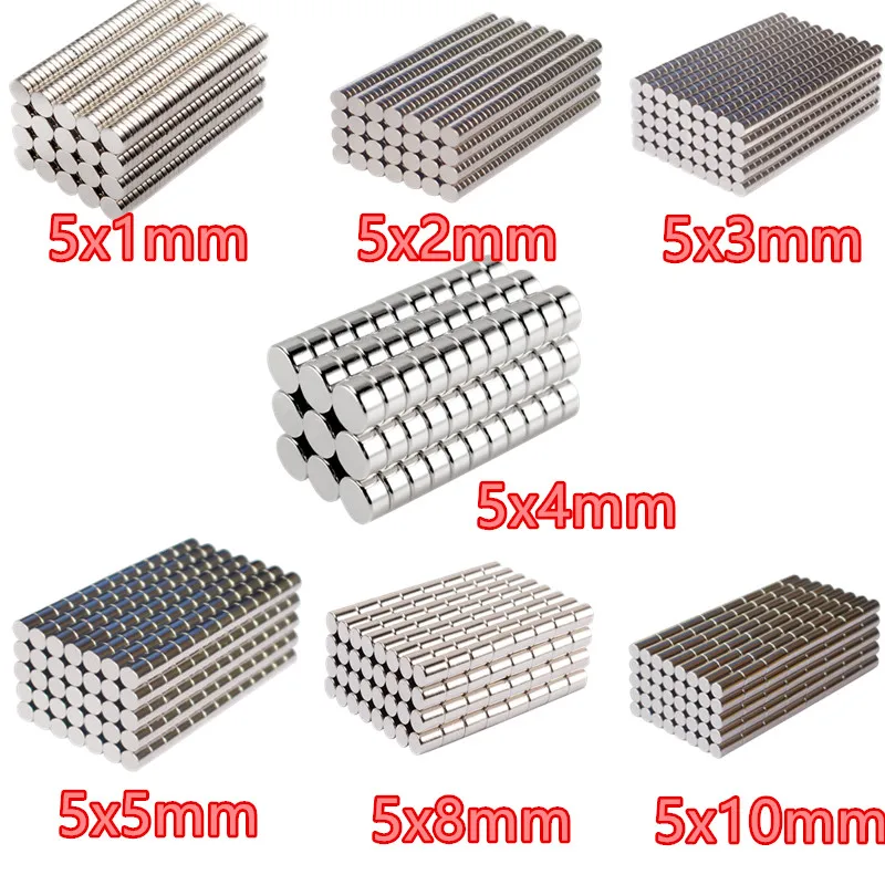 

Mini Small N35 Round Magnet 5x1 5x2 5x3 5x4 5x5 5x8 5x10mm Neodymium Magnet Permanent NdFeB Super Strong Powerful Magnets