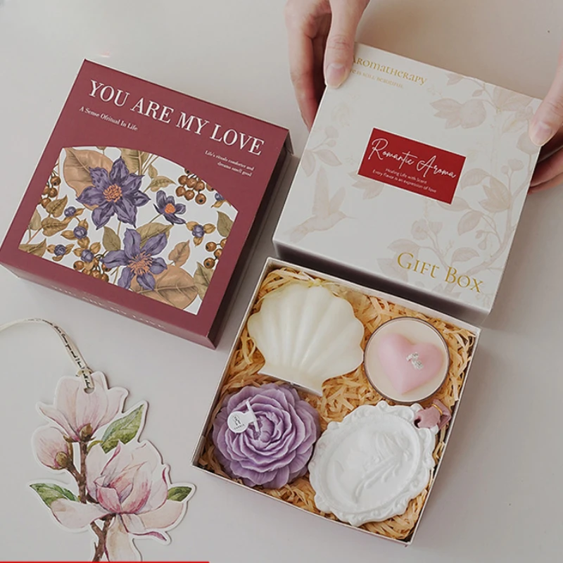 

Scented Candle Gift Box Aromatherapy Plaster Tablets Wax Tablets Candle Aromatic Candle Home Indoor Fresh Fragrance Mother's Day