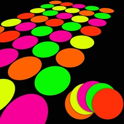 Neon Papers Glow Cardstocks DIY Dance Floor Moves Games Classic Twister UV Reactive Card Stock Glow Party Decoration Supplies